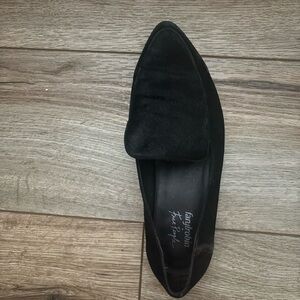 Free People Black Suede Flats Minimalist Design